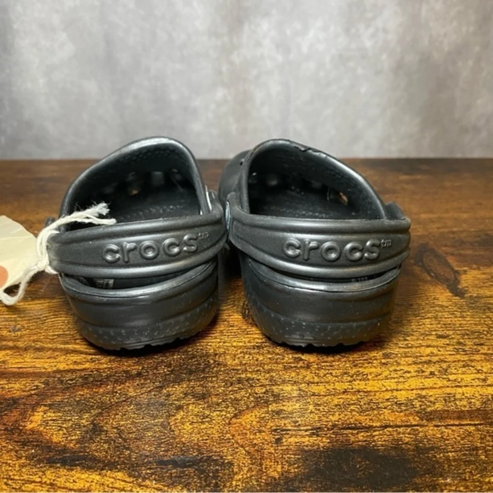Crocs Unisex Boys Girls Toddlers Black Classic Clogs Shoes‎ - Size 4 5